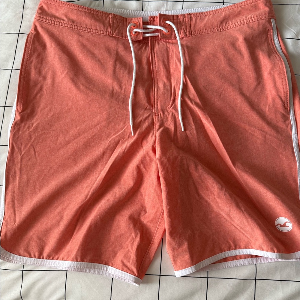 Hollister Orange Board Shorts Quick-Dry Swimwear